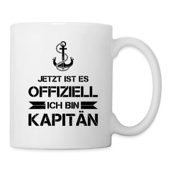 Bootsführerschein Kapitän Motorboot Boot Geschenk - Tasse - Weiß - Rechts