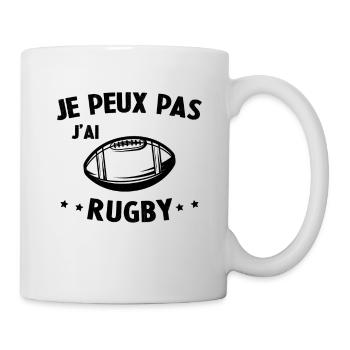 Je Peux Pas J'ai Rugby - Mug blanc - blanc - Droite