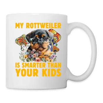 My Rottweiler is smarter than your Kids - Tasse - Weiß - Rechts
