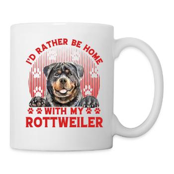 I'd rather be home with my Rottweiler - Mug - white - Right