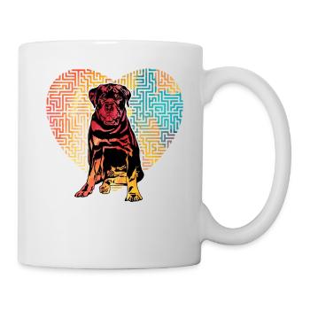 Rottweiler Rétro - Mug blanc - blanc - Droite