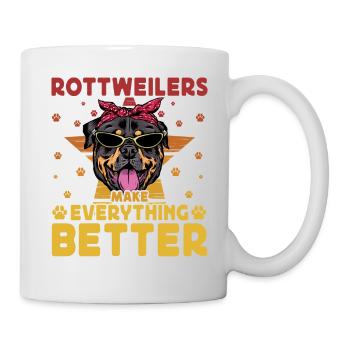 Rottweilers make everything better - Mug - white - Right