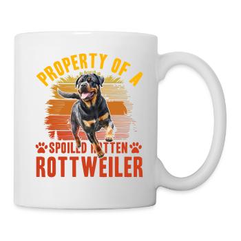 Property of a spoiled rotten Rottweiler - Mug - white - Right