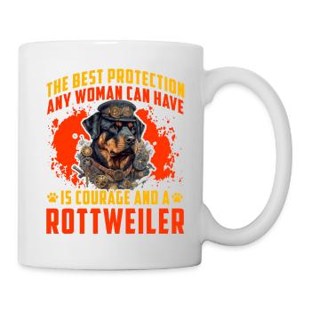 The best protection any woman can have Rottweiler - Mug - white - Right