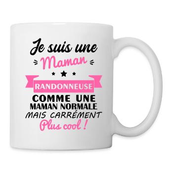 maman randonneuse, cadeau fête des mères - Mug blanc - blanc - Droite
