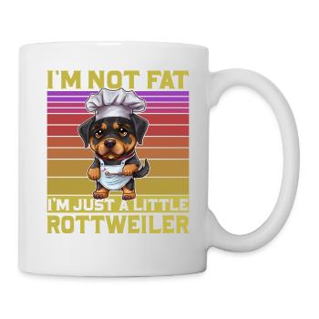 I'm not fat I'm just a little Rottweiler - Tasse - Weiß - Rechts