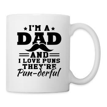 J’adore les jeux de mots | Hommes | Blague de Papa - Mug blanc - blanc - Droite