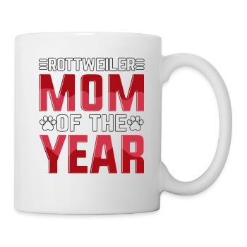 Rottweiler mom of the year - Tasse - Weiß - Rechts