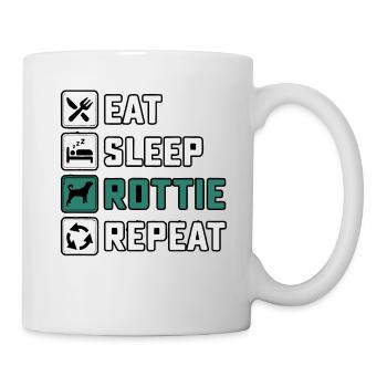 Manger dormir pourri Répéter - Mug blanc - blanc - Droite
