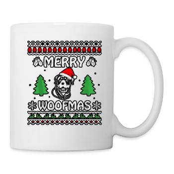Joyeux woofmas Rottweiler - Mug blanc - blanc - Droite