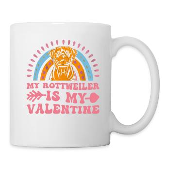 My Rottweiler is my Valentine - Mug - white - Right