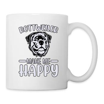 Rottweiler me rend heureux - Mug blanc - blanc - Droite