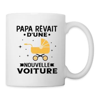 Papa Cadeau Futur Papa - nouvelle voiture de Papa - Mug blanc - blanc - Droite