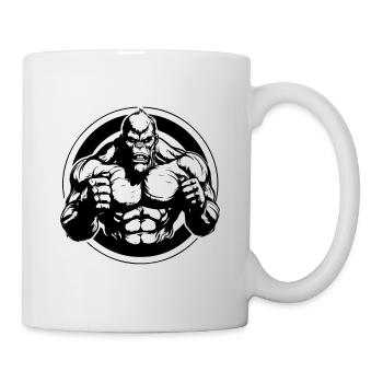 Gorilla Muscles Workout Fitness - Mug blanc - blanc - Droite