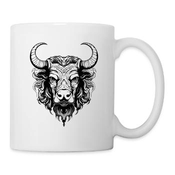 Taureau Tête Taureau Symbole Taureau - Mug blanc - blanc - Droite