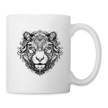 Tiger Mandala Boho - Tasse - Weiß - Rechts