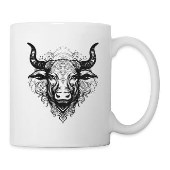 Bull Mandala Boho - Mug blanc - blanc - Droite