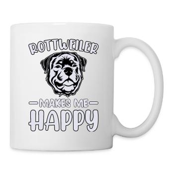 Rottweiler me rend heureux - Mug blanc - blanc - Droite