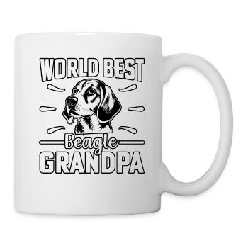 Meilleur grand-père beagle du monde - Mug blanc - blanc - Droite