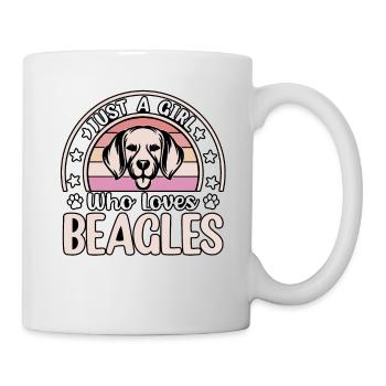 Just a girl who loves Beagles - Tasse - Weiß - Rechts