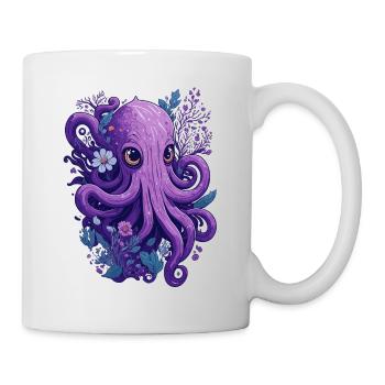 Squid Octopus Flowers Floral - Mug - white - Right