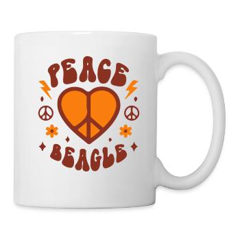 Peace love beagle - Mug - white - Right