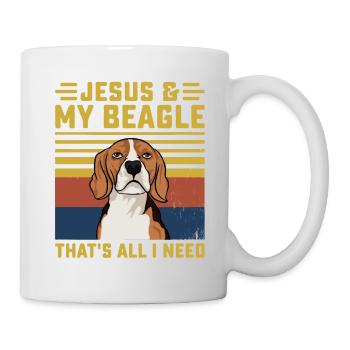 Jesus my Beagle that's all I need - Tasse - Weiß - Rechts