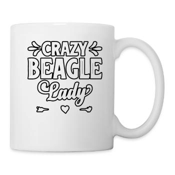 Crazy beagle lady - Mug - white - Right