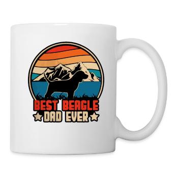 Best beagle dad ever - Mug - white - Right