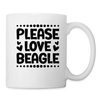 Please love Beagle - Mug - white - Right