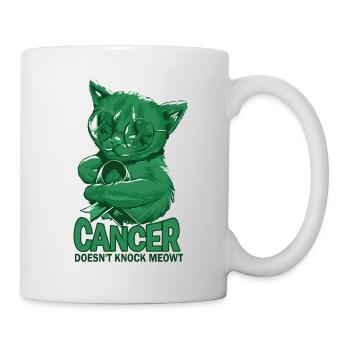 Cancer does not defeat liver cancer - Mug - white - Right