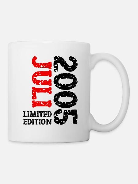 2005 Juli Limited Edition Geburtstag Geschenk - Tasse - Weiß
