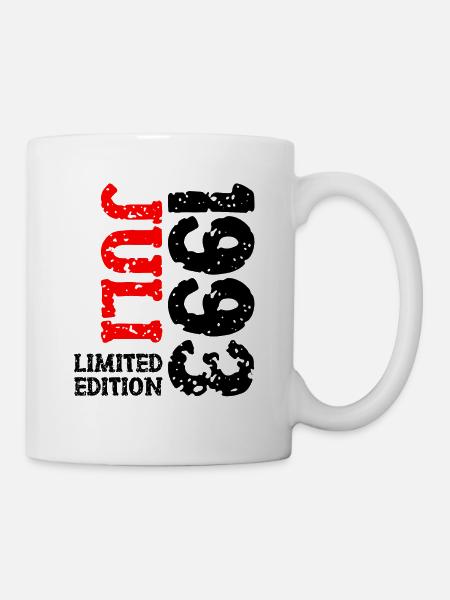 1993 Juli Limited Edition Geburtstag Geschenk - Tasse - Weiß