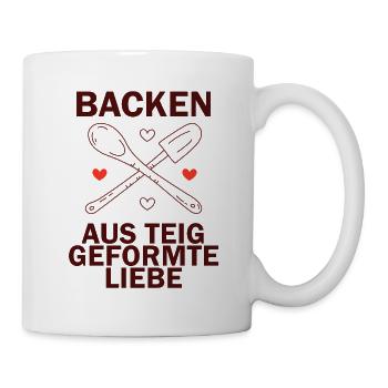 Backen, aus Teig geformte Liebe Bäcker Konditorin - Tasse - Weiß - Rechts