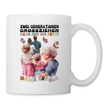 Mutter Mama Oma T-Shirt Geschenk Geburtstagsshirt - Tasse - Weiß - Rechts