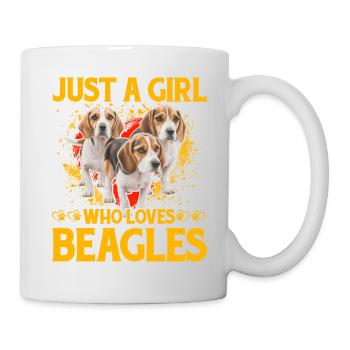 Just a Girl who loves Beagles - Tasse - Weiß - Rechts