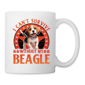 Je ne peux pas survivre sans mon Beagle - Mug blanc - blanc - Droite