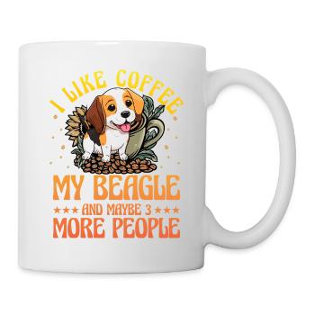 I like coffee my beagle and maybe 3 people - Mug - white - Right