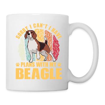 Désolé, je ne peux pas avoir de plans avec mon Beagle - Mug blanc - blanc - Droite