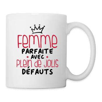 Femme parfaite avec plein de jolis défauts - Mug blanc - blanc - Droite