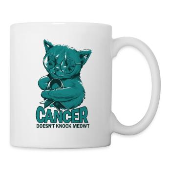Cancer does not knock on ovarian cancer - Mug - white - Right