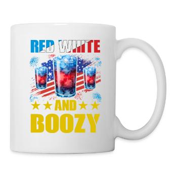 Red White and Boozy 4. Juli - Tasse - Weiß - Rechts