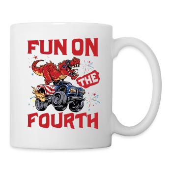 Amusement sur le quatrième - Mug blanc - blanc - Droite