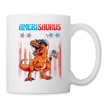 Amerisaurus Rex 4th July - Tasse - Weiß - Rechts