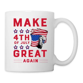Make 4th of July great again - Mug - white - Right