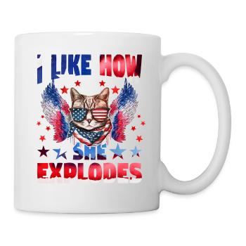 I like how she explodes - Mug - white - Right