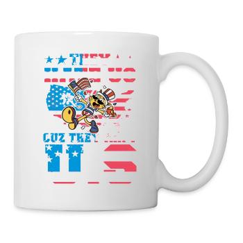 Ils nous détestent parce qu’ils ne sont pas américains. - Mug blanc - blanc - Droite