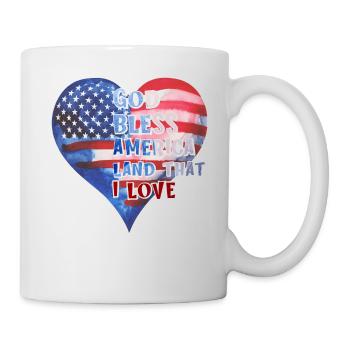 God bless America Land that I love - Tasse - Weiß - Rechts