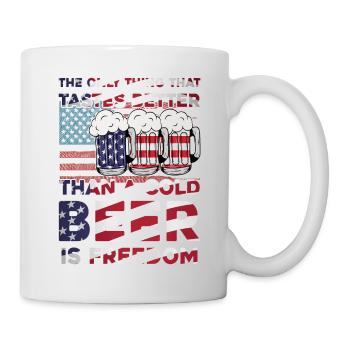 only thing that tastes better than beer freedom - Mug - white - Right