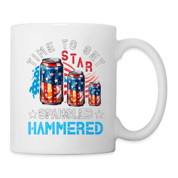 Time to get Star Spangled Hammered - Mug - white - Right